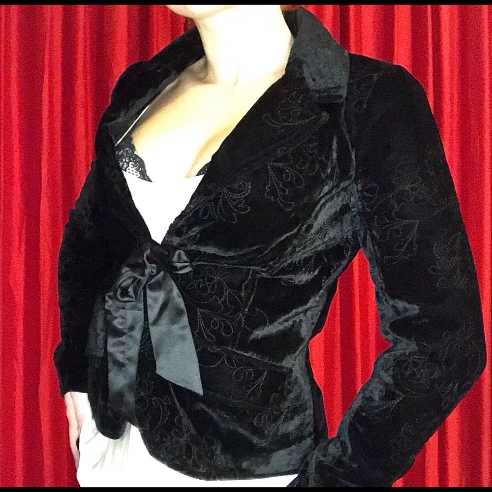 Vintage Black Velvet Blazer